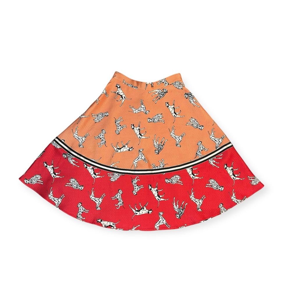 Hutch Sporty Dalmatian Dog Print A-line Skirt by Anthropologie